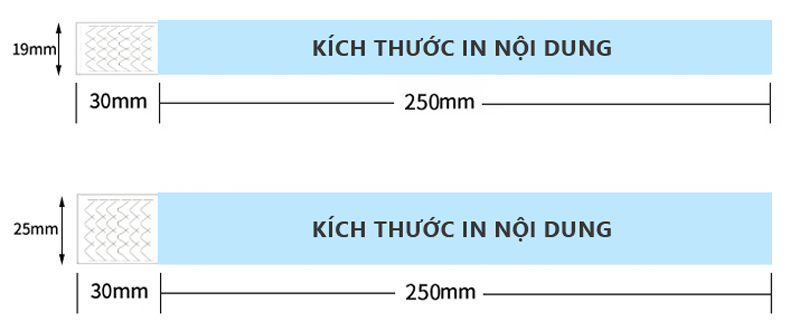 Kích thước tiêu chuẩn để in vòng tay giấy